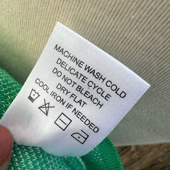 Nina Leonard Green Floral Knit Dress Sz M (BgB) - Picture 7 of 7